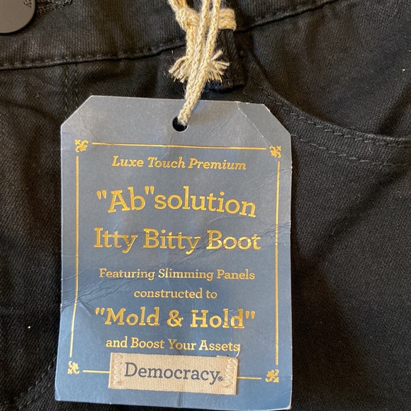 Democracy Absolution Itty Bitty Boot Black Jeans  SZ 4 TALL NEW - Picture 5 of 11